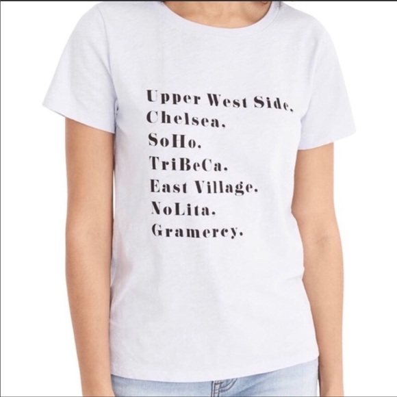 J Crew New York neighborhood t shirt.Blue. M. NWT - Picture 4 of 8